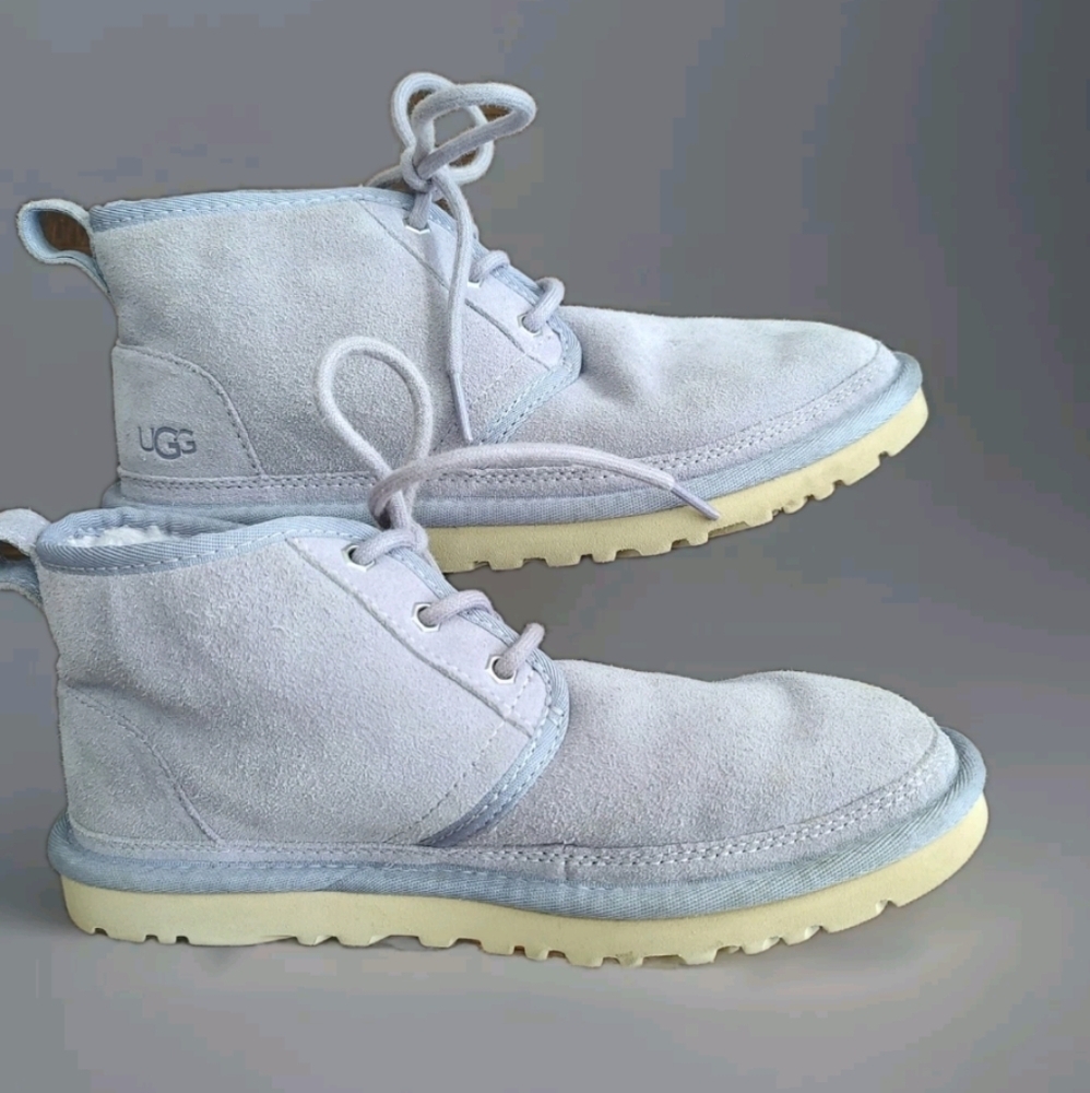 UGG Neumel Ankle Boots Womens Size 8 Light Greyish/Lavender Color In & Out VGUC - Picture 8 of 15